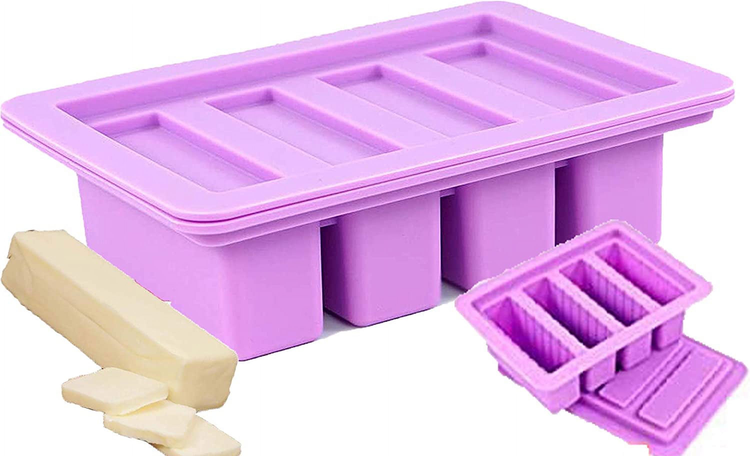 silicone butter mold 4 Cavities butter mold silicone (purple) silicone  butter molds with lid 